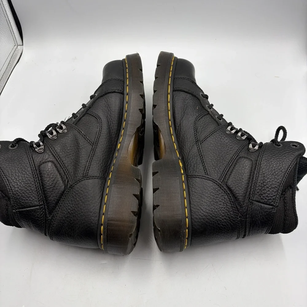 Dr. Martens Industrial Work Boots Men US 10 M Black Leather Soft Toe Ironbridge